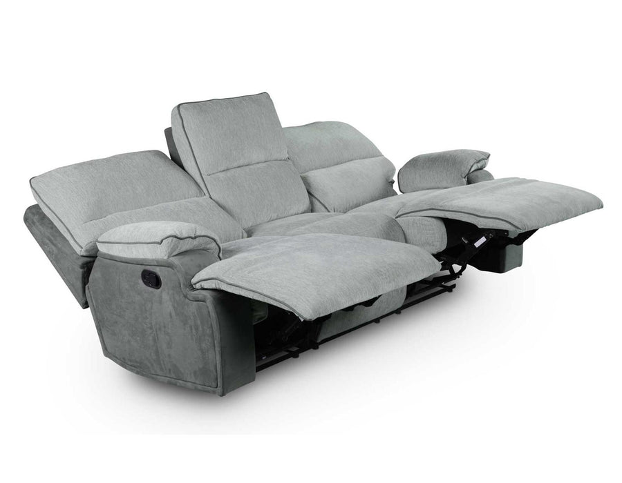 Steve Silver Cyprus Manual Reclining Sofa in Two-Tone Cloud