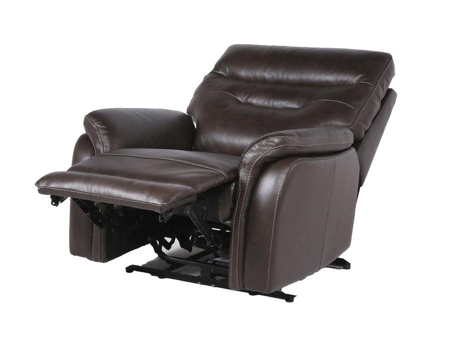 Steve Silver Fortuna Leather Dual Power Recliner in Coffee