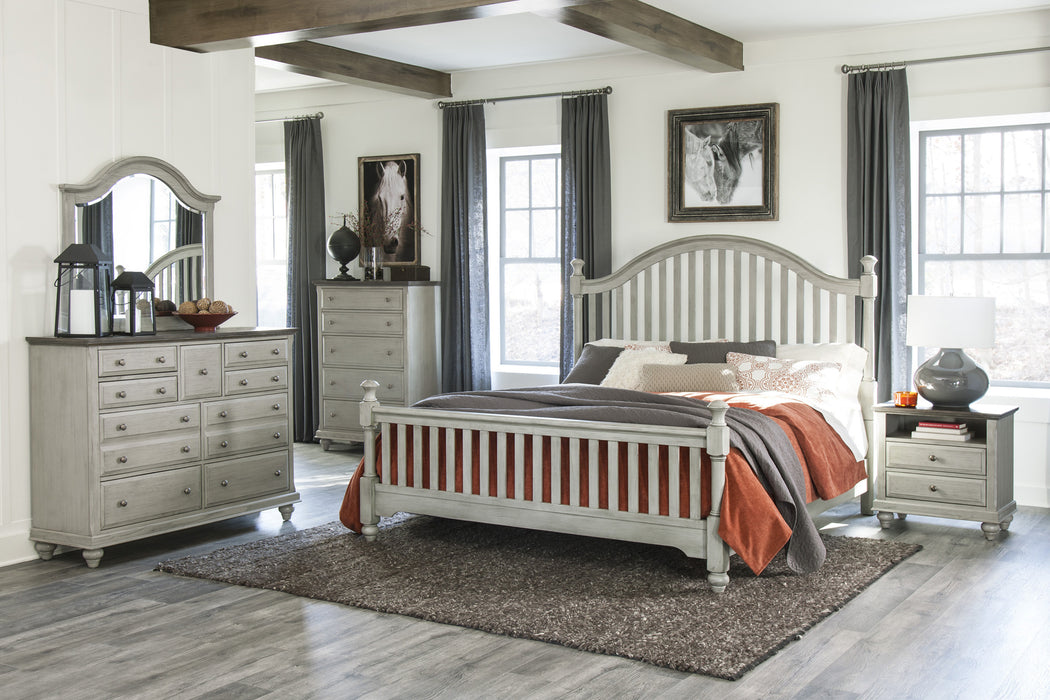 Mossbrook Eastern King Bed in Gray/Brown - 1568K-1EK