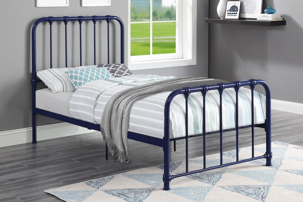 Bethany Twin Platform Bed in Blue - 1571BUT-1