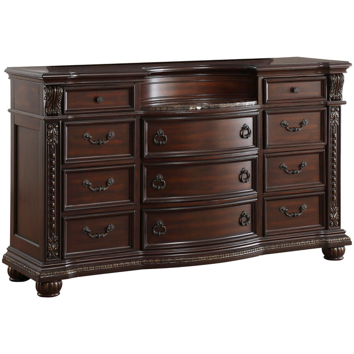 Cavalier Dresser, Marble Insert in Cherry - 1757-5