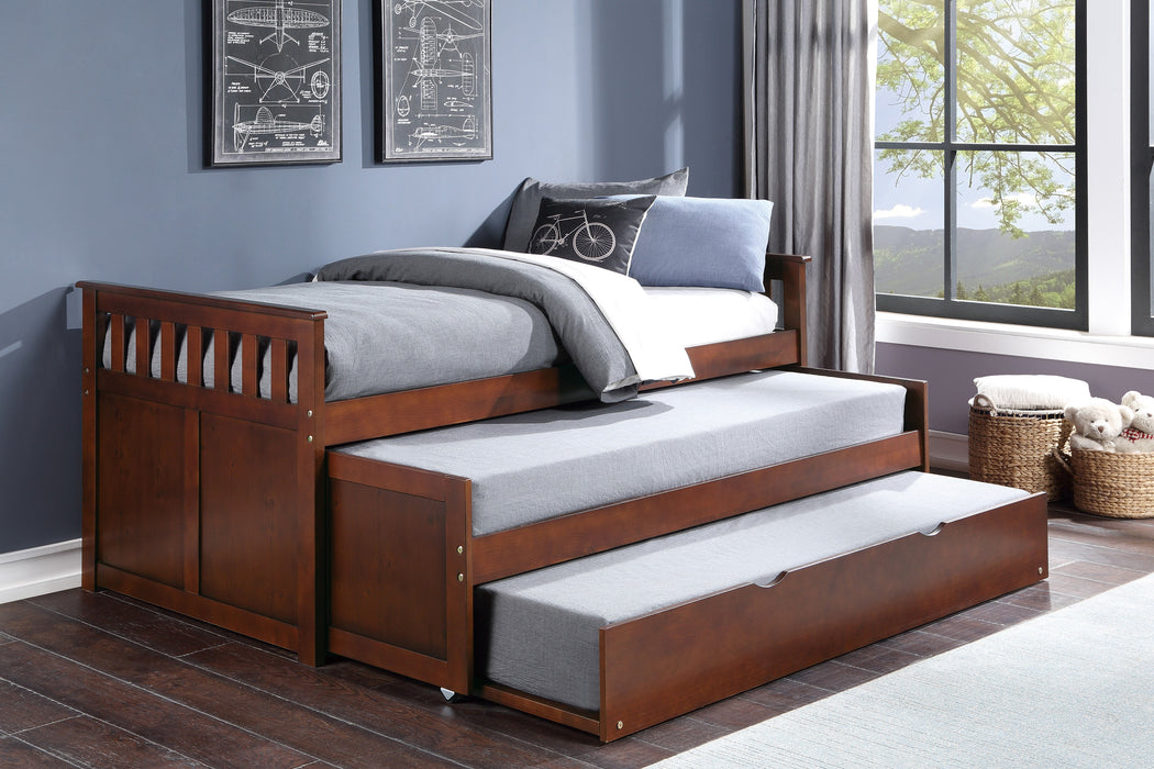 Rowe Twin/Twin Bed with Twin Trundle in Cherry - B2013RTDC-1R