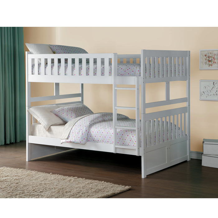 Galen (3) Full/Full Bunk Bed in White - B2053FFW-1*