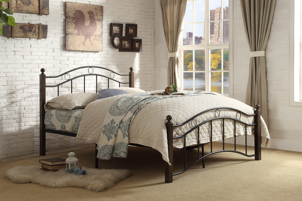 Averny Full Platform Bed in Black/Brown - 2020FBK-1