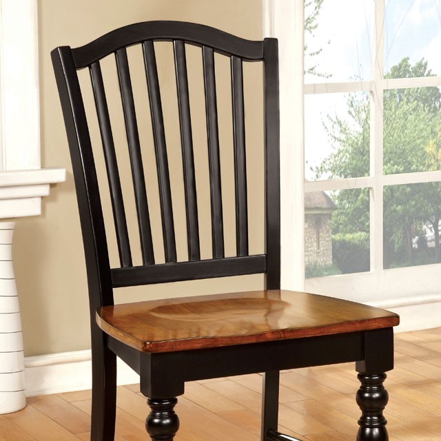 MAYVILLE Black/Antique Oak Side Chair (2/CTN) image