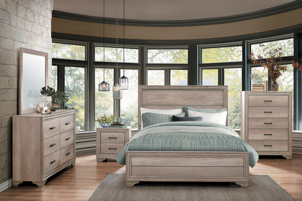 Lonan Queen Bed in Natural - 1955-1