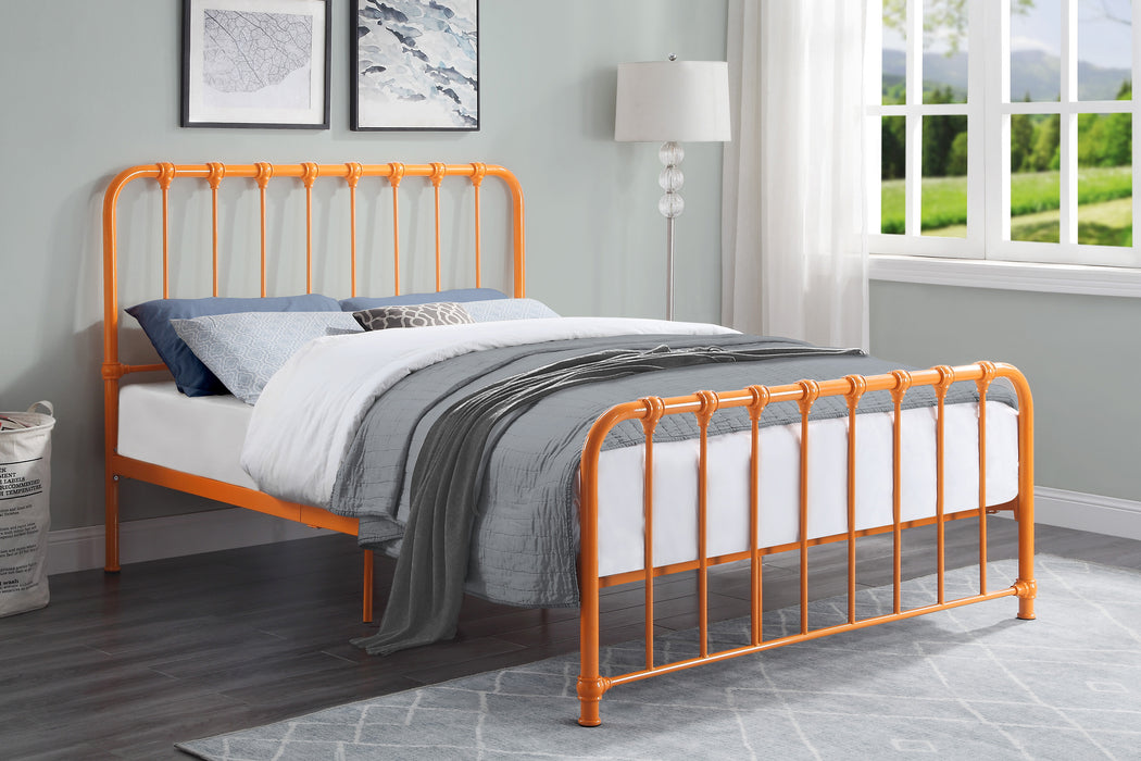 Bethany Queen Platform Bed in Orange - 1571RN-1