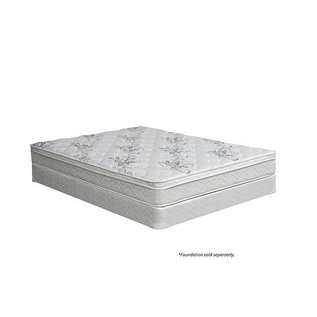 JALEN White 9" Euro Top Mattress, Cal.King