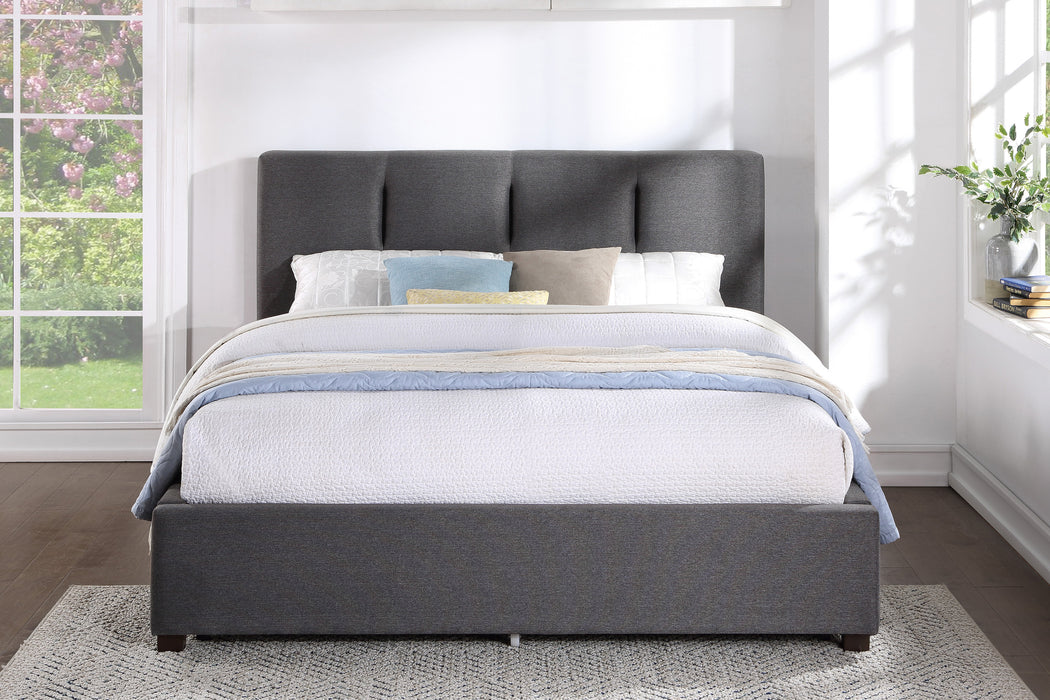 Aitana Full Platform Bed with Storage Footboard in Gray - 1632GHF-1DW