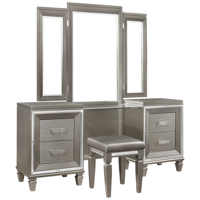 Tamsin (3)Vanity Dresser with Mirror in Transparent/Gold/Silver/Champagne/Gray - 1616-15*